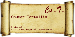 Csutor Tertullia névjegykártya